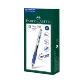 Faber-Castell Gelpen - Fast Gel - Lijnbreedte 0.7mm - Blauw - Fc-641751