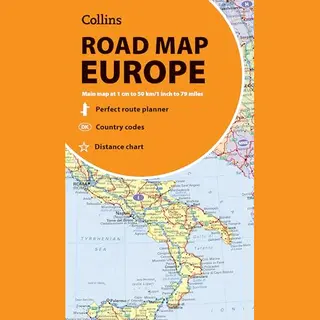 HarperCollins Publishers Collins Road Map Of Europe , Folded Map