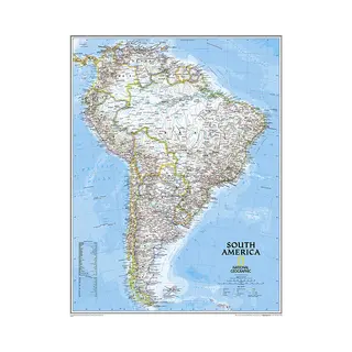 Poster South America Classic - National Geographic - 91 X 177 Cm