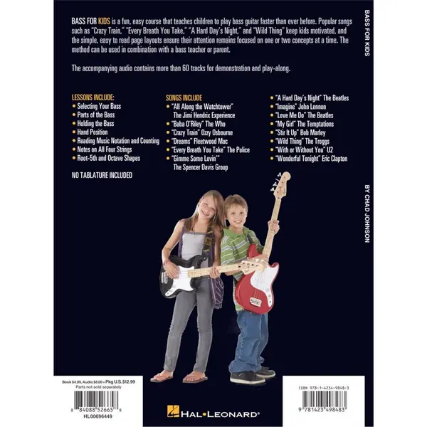 unbekannt Bass For Kids (Book & Online Audio), Lehrmaterial Für Bass-Gitarre (Hal Leonard Bass Method) thumbnail