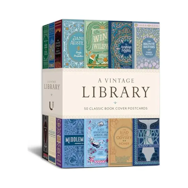 Union Square & Co. A Vintage Library, 50 Classic Book Cover Postcards (Classics Gift) thumbnail
