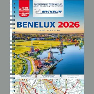 Benelux 2026 - Tourist And Motoring Atlas (A4-Spiral)