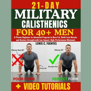 21-Day Military Calisthenics For 40+ Men, A Proven Beginner-to-Advanced Program To Burn Fat, Build Lean Muscle, And Restore Strength With Low-Impact,