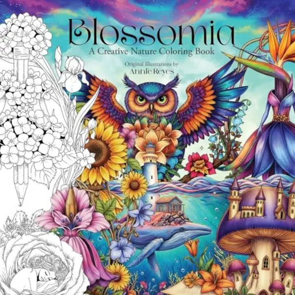 Blossomia. A Creative Nature Coloring thumbnail