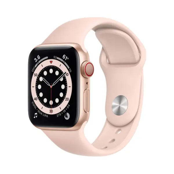 Apple Watch Series 6 Oled 40 mm Digitaal 324 x 394 Pixels Touchscreen 4G Goud Wifi Gps thumbnail