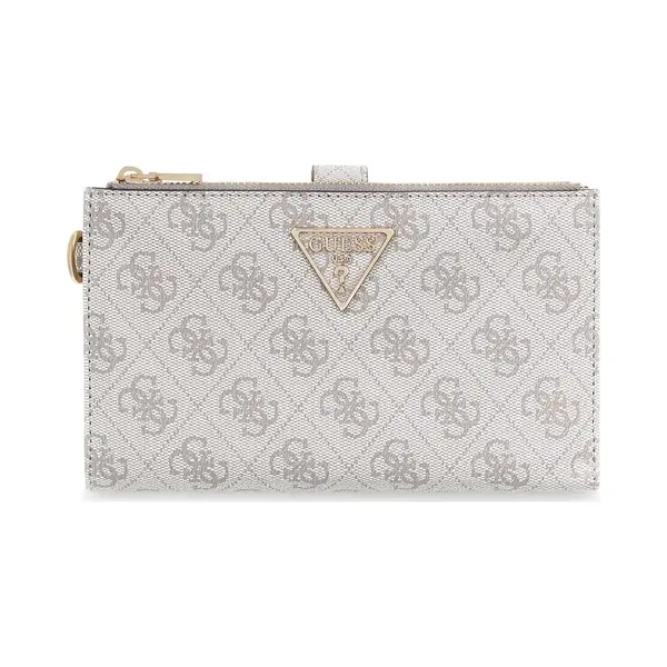Guess Portemonnee Laurel Ii Slg Double Zip Organizer Dark Taupe Logo thumbnail