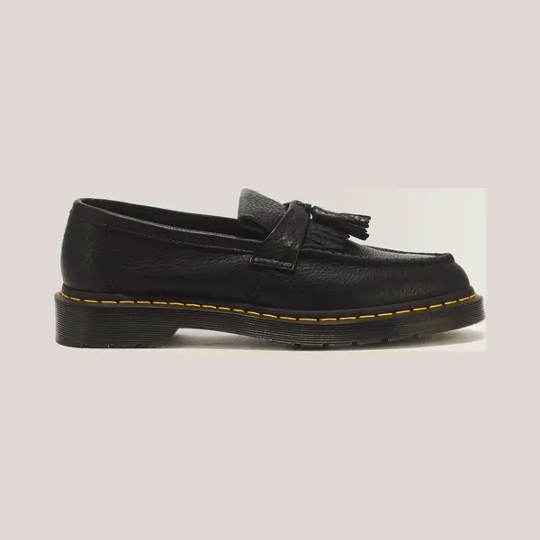 Dr Martens Unisex. 31997001 Adrian Black Leather Tassel Loafers (43), 1 To 3 Cm, None, Casual thumbnail
