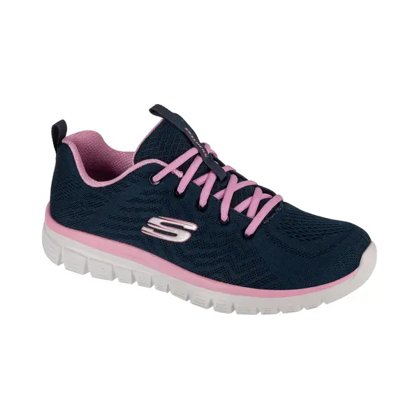 Skechers Get Connected Nvpk Navy Pink Womens Trainers 12615 In A Plain Textile In Size 7 thumbnail
