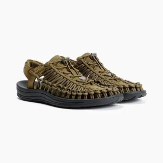Keen - Uneek Heren Sandalen Dark Olive/Black - Maat 42