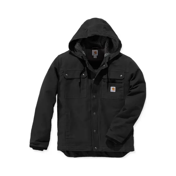 Carhartt Washed Duck Bartlett Hooded Jacket Black - M thumbnail