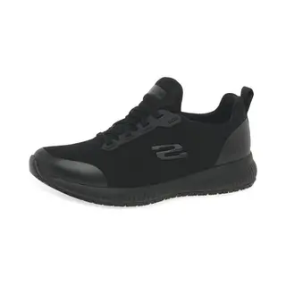 Skechers Squad Sr Occupational Shoe In Black