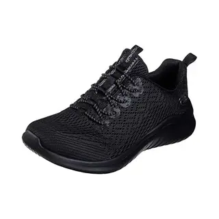 Skechers Women's Ultra Flex 2.0 Lite-Groove Sneaker, Black Mesh / Black Trim, 3 Uk
