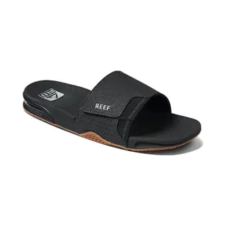 Reef Men's Fanning Slide Flip-Flop, Black Silver, 7 Uk