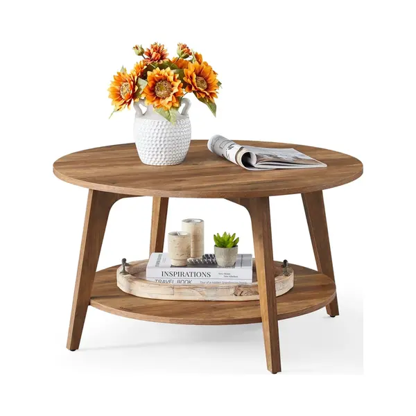 Vasagle LCT243K41 salontafel Koffietafel Rondvormig 4 poot/poten thumbnail