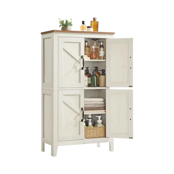 Vasagle Badezimmerschrank Mit Schubladen Und Verstellbaren Ablagen Im Landhausstil thumbnail