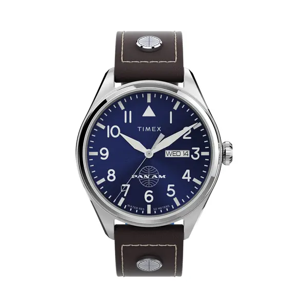 Timex Men's Analogue Quartz Watch With Leather Strap TWG030100 thumbnail