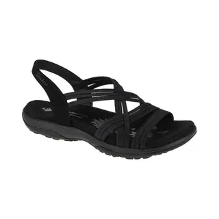 Skechers Reggae Slim Simply Stretch Damessandalen, Zwart.