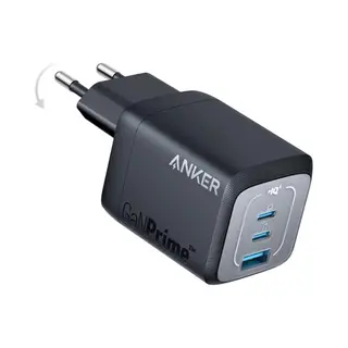 67 W Usb-C Oplader, GaN Anker Prime Wandlader, Compacte 3-poorts Opvouwbare Snellader Voor MacBook Pro/Air, IPad Pro, IPhone 14 / Pro, Galaxy S23/S22,