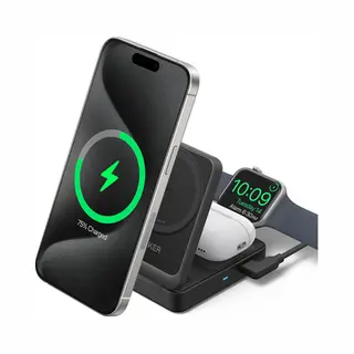 Anker B2557311 oplader voor mobiele apparatuur Hoofdtelefoons, Headset, Smartphone, Smartwatch Zwart Ac Draadloos opladen Snel opladen Binnen