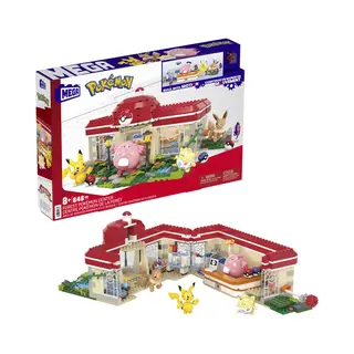 Mega Pokémon Building Toy Kit, Forest Center (648 Pieces) with 4 Action Figures