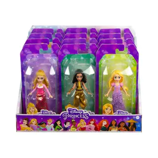Mattel Disney Princess Small Dolls in Shiny Outfits with Removable Skirt or Pants, Inspired by Movies