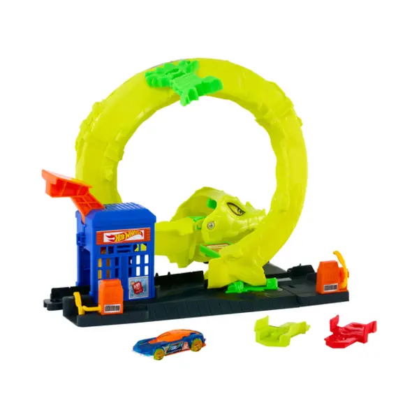 Hot Wheels City Snake Spiral Attack Playset with 1:64 Scale Die-Cast Toy Car & Speed Snap Track thumbnail