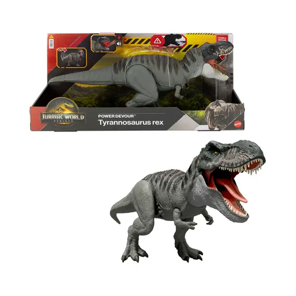 Mattel Jurassic World Power Devour Tyrannosaurus rex thumbnail