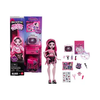 Monster High Self-Scare Secrets Draculaura Fashion Doll with 13 Realistic Accessories