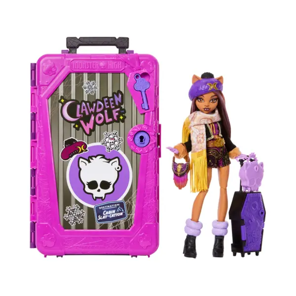 Monster High Skulltimate Secrets Hütten-Gruselurlaub Spielset, Clawdeen Wolf-Puppe und Zubehör thumbnail