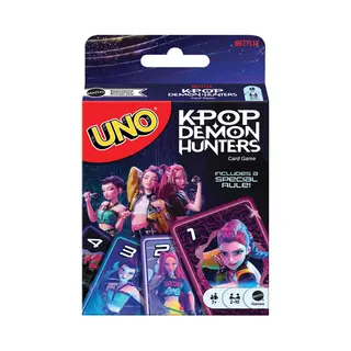 Mattel Games Uno K-pop Demon Hunters Kaartspel Spel met als doel het uitspelen van alle kaarten (zoals "pesten")