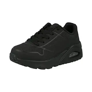 Skechers Boy's Uno Stand On Air Sneakers, Black Synthetic & Trim, 9.5 Uk Child