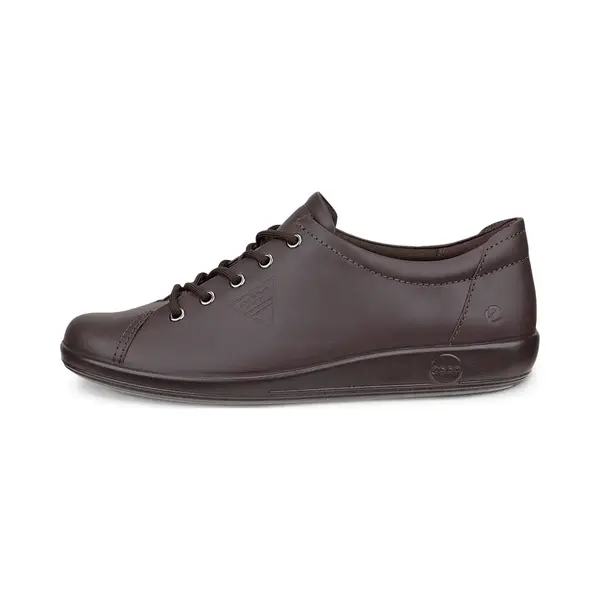 Ecco Soft 2.0 Brown Leather Womens Lacing Shoes 206503-01178 In A Plain Full Grain Leather In Size 39 thumbnail