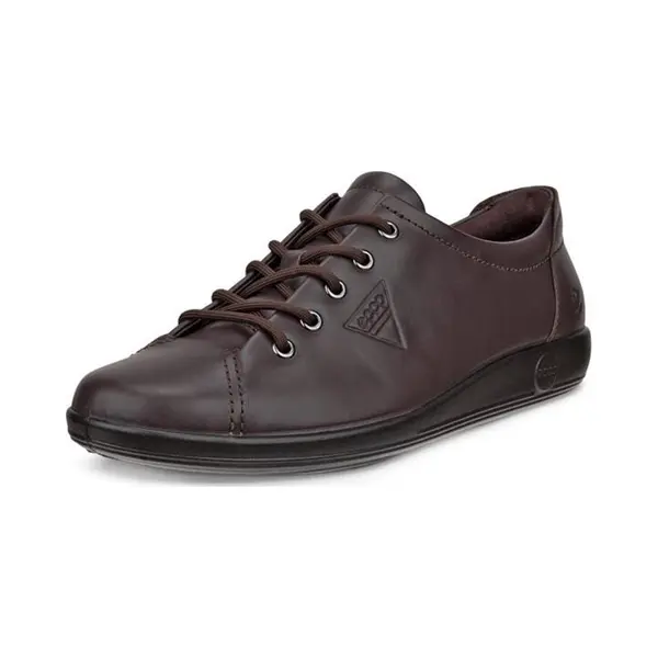 Ecco Soft 2.0 Brown Leather Womens Lacing Shoes 206503-01178 In A Plain Full Grain Leather In Size 42 thumbnail