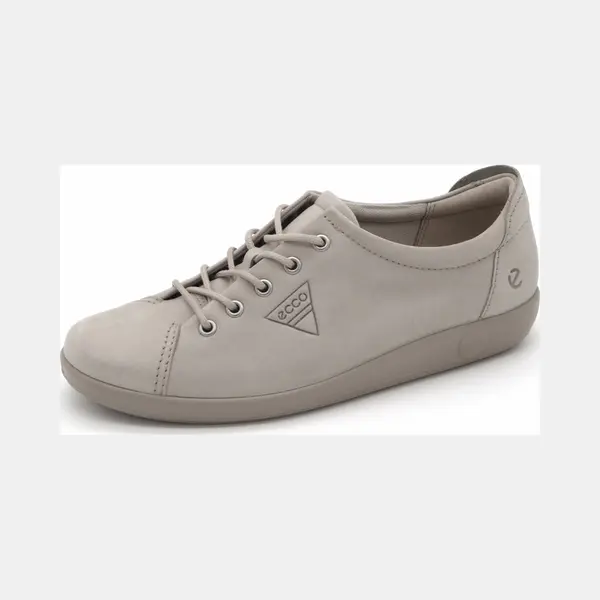 Ecco Soft 2.0 Beige Nubuck Womens Lacing Shoes 206503-61510 In A Plain Nubuck Leather In Size 42 thumbnail