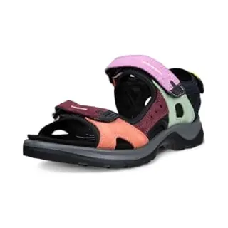 Ecco Offroad Lady Pink Multi Womens Walking Sandals 069563-61661 In A Plain Suede Leather In Size 38