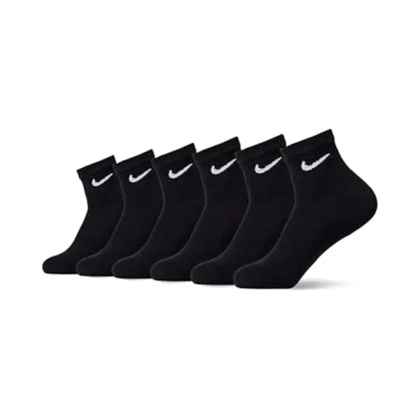 Nike 6‑Pack Everyday Cushioned Training Crew Sokken, Zwart thumbnail