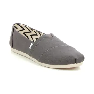 Toms Alpargata Classic Grey Womens Espadrilles 10017749-00 In A Plain Canvas In Size 4.5