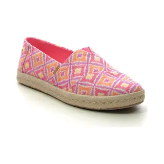 Toms Alpargata Rope 2 Pink Orange Womens Espadrilles 10020707-60 In A Plain Textile In Size 7