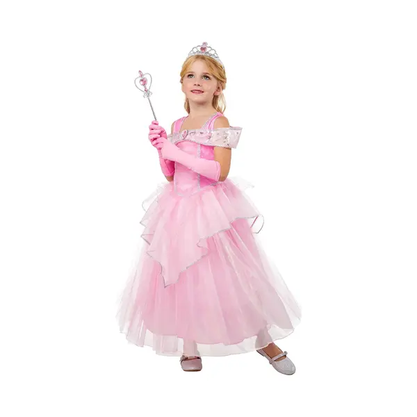 Pink Princess Kinderkostuum - Rubies - Maat 7-8 Jaar thumbnail