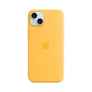 Apple iPhone 15 Plus Silikon Case mit MagSafe – Warmgelb