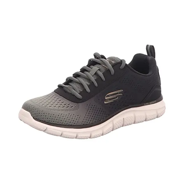 Skechers Homme Track-ripkent Basket, Textile Olive Avec Bordure Noire, 43 Eu thumbnail