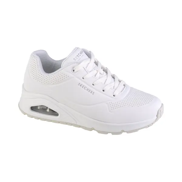 Skechers Womens Uno Stand On Air Sneaker, White Durabuck Mesh, 8 Uk thumbnail