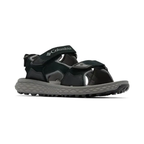 Columbia Men's Konos Hiker 3-Strap, Sports And Outdoor Sandals, Black/City Grey, 11 thumbnail
