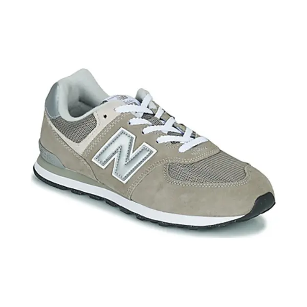 New Balance Unisex For Kids. GC574V1 Leather Trainers 574 Grey (36), Flat, Laces, Casual, Children's Fashion thumbnail