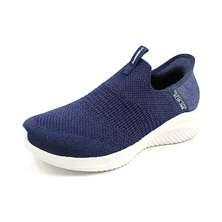 Skechers Women's Ultra Flex 3.0 Smooth Step Sneaker, Navy Knit Jersey Trim, 7 Uk