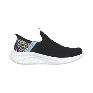 Skechers Girl's Ultra Flex 3.0 Colory Wild Sneakers, Black Mesh/Multi Trim, 9.5 Uk Child