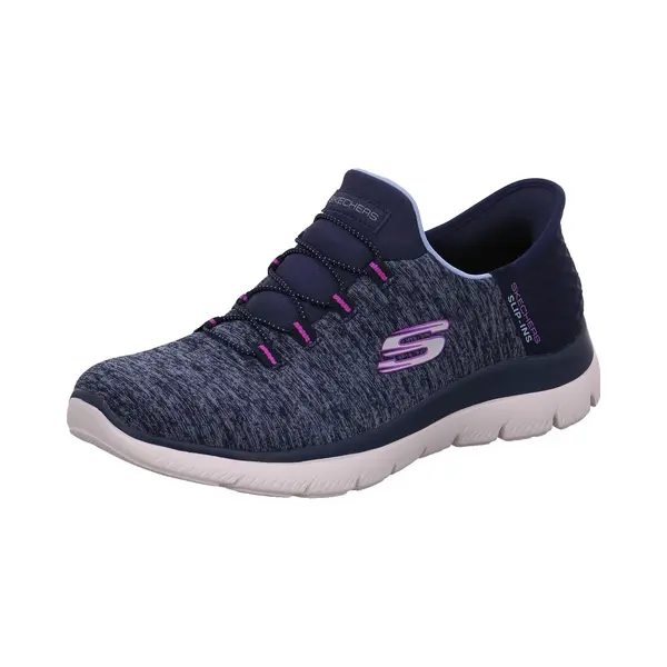 Skechers Women's Summits Dazzling Haze Trainers, Navy Mesh/Purple Trim, 5 Uk thumbnail