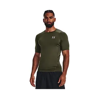 Under Armour Ua Hg Heatgear Armour Compressie Short Sleeve Heren Sportshirt - Groen - Maat Xxl