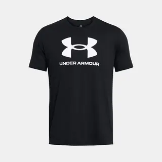 Under Armour Ua Sportstyle Logo Update Ss-Blk Heren Sportshirt - Zwart - Wit