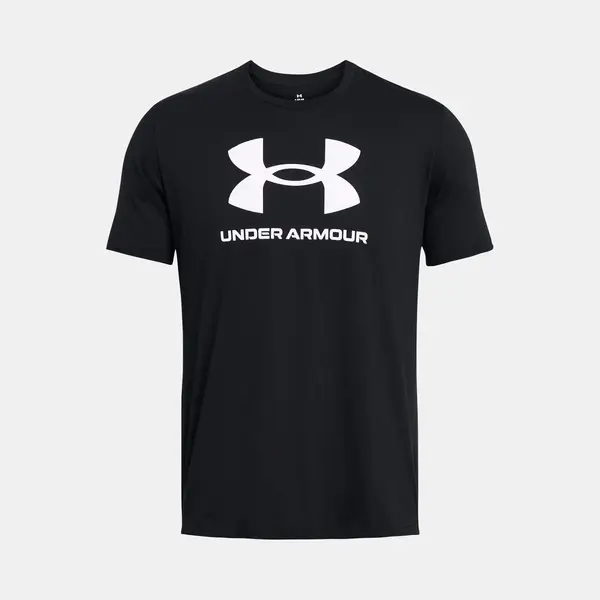 Under Armour Ua Sportstyle Logo Update Ss-Blk Heren Sportshirt - Zwart - Wit thumbnail